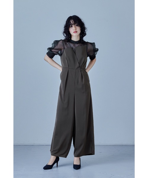 「niana」 パンツドレス SHORT グレー レディース