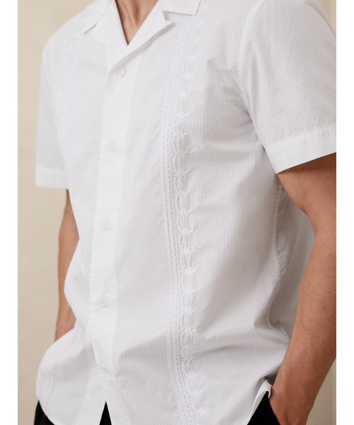 「BANANA REPUBLIC FACTORY STORE」 半袖シャツ X-LARGE ホワイト メンズ_画像3