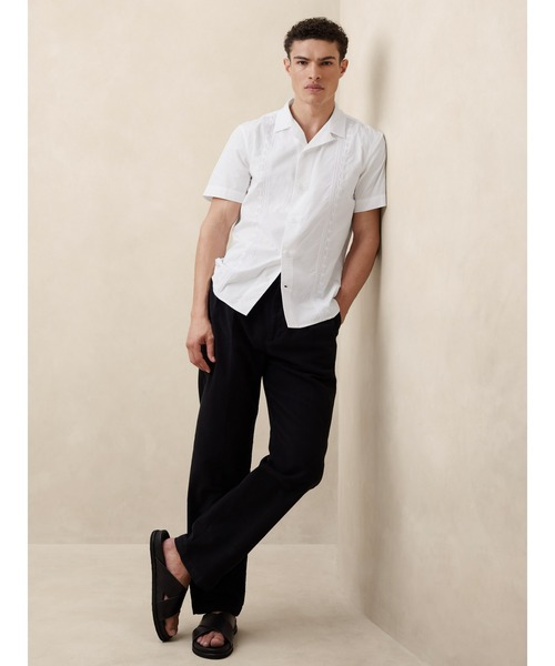 「BANANA REPUBLIC FACTORY STORE」 半袖シャツ X-LARGE ホワイト メンズ_画像4