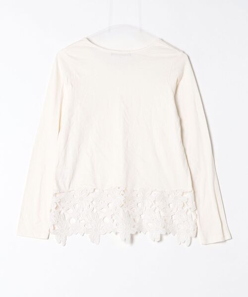 「w closet」 レース長袖カットソー - ベージュ レディース_画像2