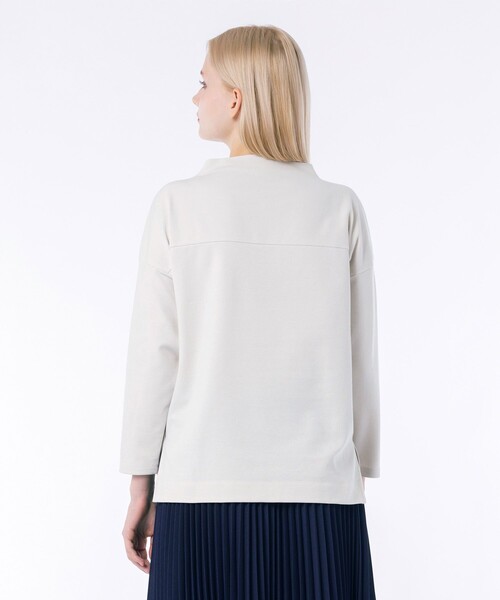 「LACOSTE」 長袖カットソー 36 オフホワイト レディース_画像2