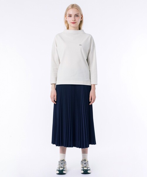 「LACOSTE」 長袖カットソー 36 オフホワイト レディース_画像6