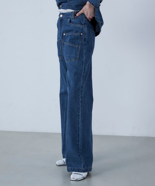 「fredy emue」 デニムパンツ 38 ブルー レディース_画像8