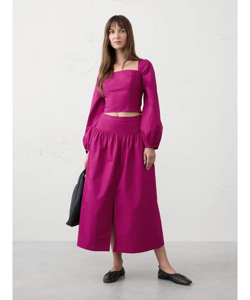 「BANANA REPUBLIC FACTORY STORE」 フレアスカート 2 ネイビー レディース_画像6