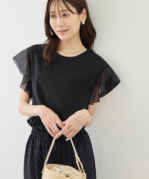 tシャツ 「ちゃんと+かわいい保証」70シルケットシアーフリルスリーブトップス/UVケア・接触冷感 レディース | ROPE' PICNIC | 12