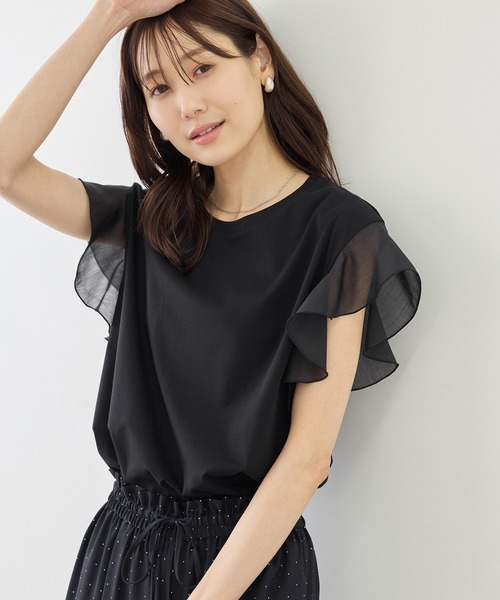 tシャツ 「ちゃんと+かわいい保証」70シルケットシアーフリルスリーブトップス/UVケア・接触冷感 レディース | ROPE' PICNIC | 14
