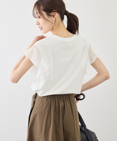 tシャツ 「ちゃんと+かわいい保証」70シルケットシアーフリルスリーブトップス/UVケア・接触冷感 レディース | ROPE' PICNIC | 19