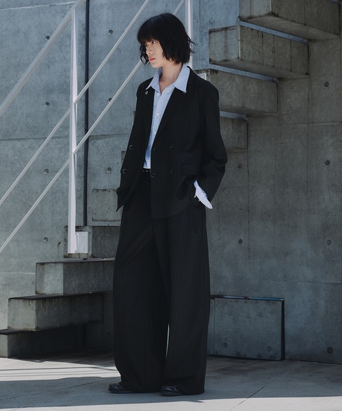 「Adoon plain」 スラックス LARGE ブラック メンズ_画像4