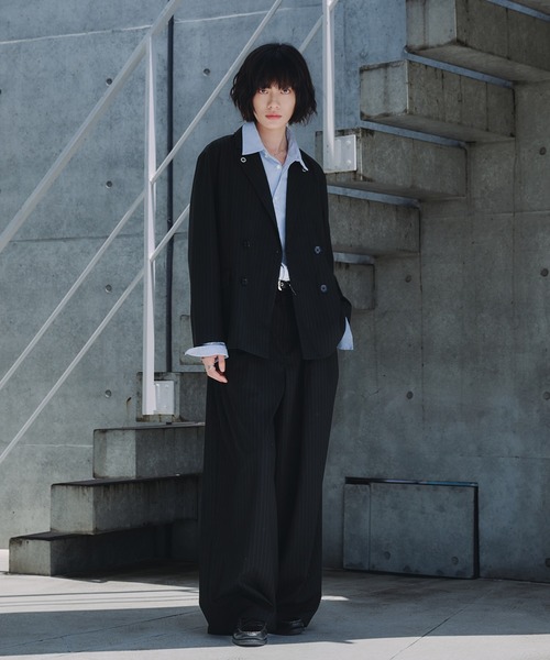 「Adoon plain」 スラックス LARGE ブラック メンズ_画像5