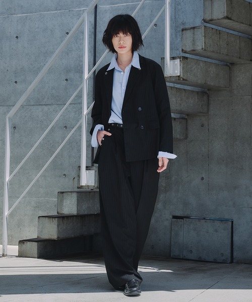 「Adoon plain」 スラックス LARGE ブラック メンズ_画像7