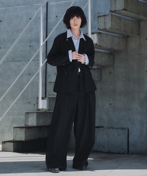 「Adoon plain」 スラックス LARGE ブラック メンズ_画像9