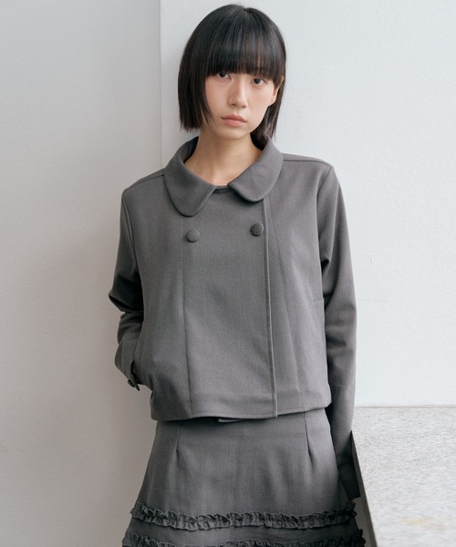 「UNE MANSION」 ミニスカート MEDIUM グレー レディース_画像2