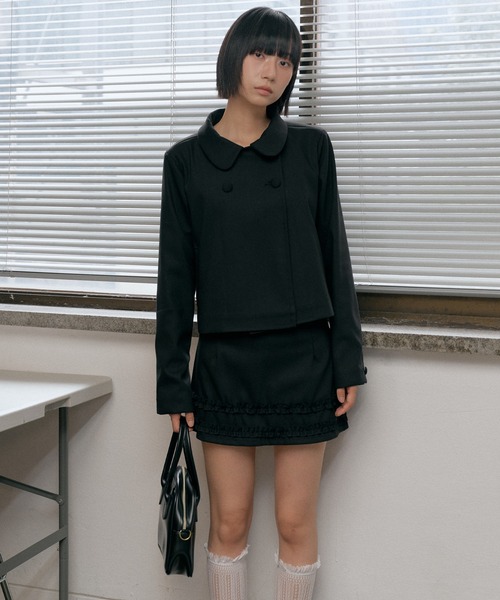 「UNE MANSION」 ミニスカート MEDIUM グレー レディース_画像3