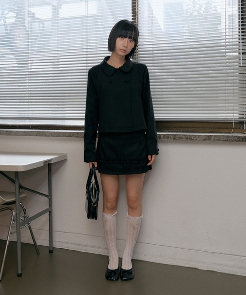 「UNE MANSION」 ミニスカート MEDIUM グレー レディース_画像4