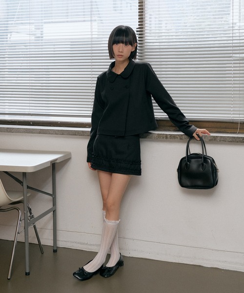 「UNE MANSION」 ミニスカート MEDIUM グレー レディース_画像5