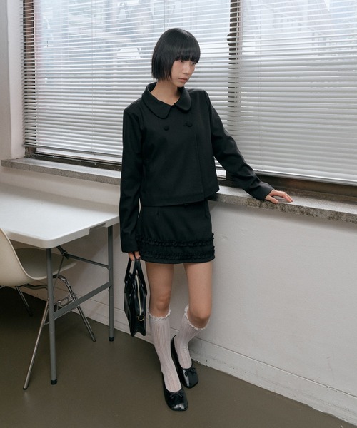 「UNE MANSION」 ミニスカート MEDIUM グレー レディース_画像7