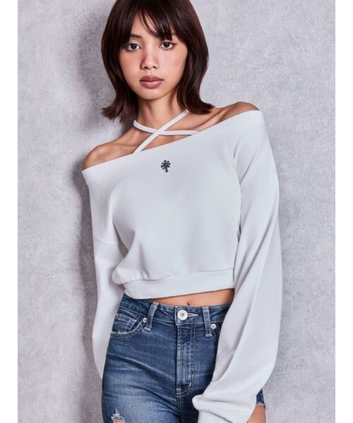 GYDA（ジェイダ） トレーナー スウェット フロントクロスストラップ