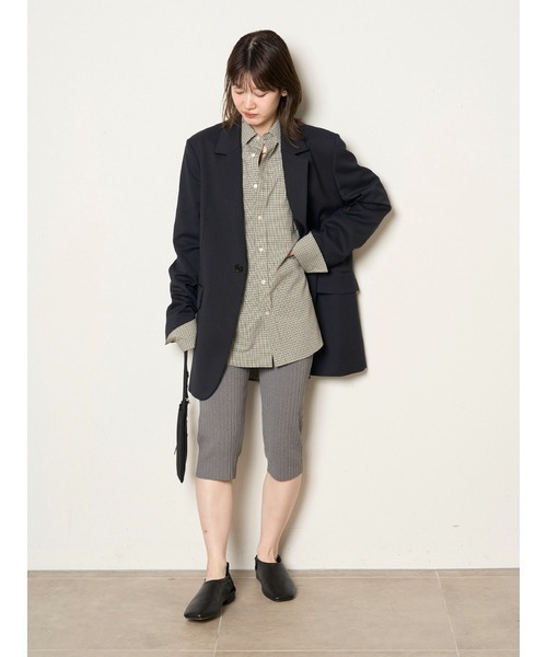 「MIESROHE」 クロップドパンツ FREE グレー レディース_画像2