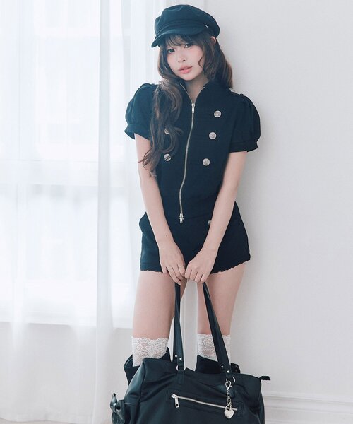 OLIVE des OLIVE ナポレオンスウェットブルゾン＋ショートパンツ OLIVE des OLIVE（オリーブデオリーブ） ブルゾン アウター ナポレオン