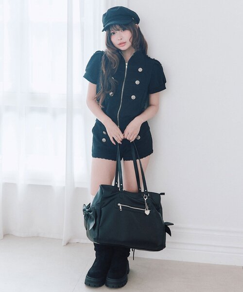 OLIVE des OLIVE ナポレオンスウェットブルゾン＋ショートパンツ OLIVE des OLIVE（オリーブデオリーブ） ブルゾン アウター ナポレオン