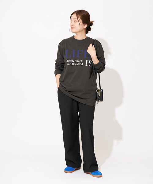 「JOURNAL STANDARD」 長袖カットソー - グレー レディース_画像3