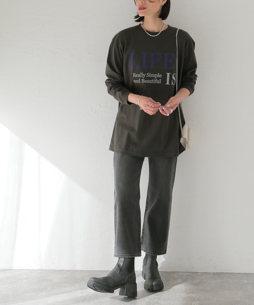 「JOURNAL STANDARD」 長袖カットソー - グレー レディース_画像5