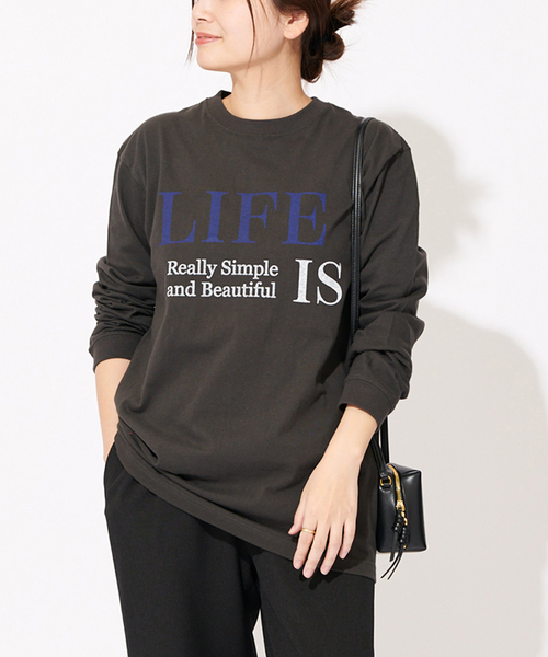 「JOURNAL STANDARD」 長袖カットソー - グレー レディース_画像6