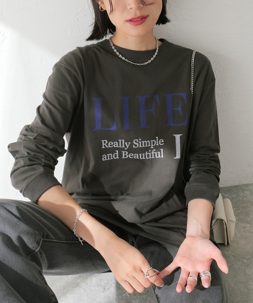 「JOURNAL STANDARD」 長袖カットソー - グレー レディース_画像10