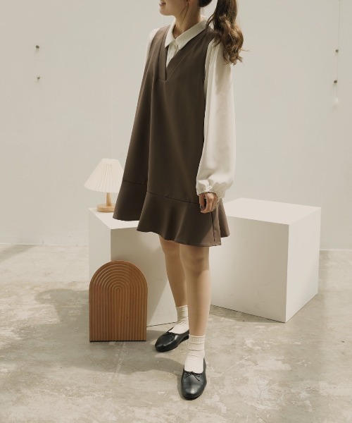 ワンピース マーメイドジャンパースカート 低身長さん向け S サイズあり リボンタイセット Zozotown Paypayモール店 通販 Paypayモール