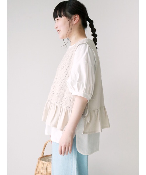 ぽろん★新品★sm2★脇リボンレースベスト：ノースリーブラウスでも ぽろん様専用☆新品☆sm2☆脇リボンレースベスト：ノースリー