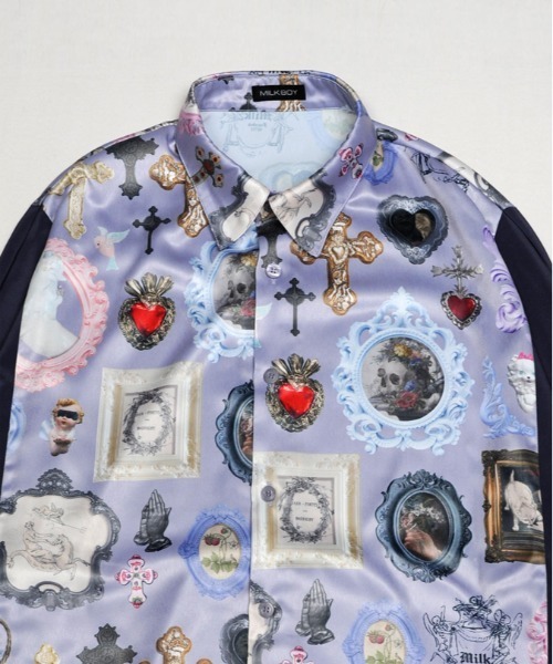 ショップ㊎ シャツ WALL DECO SHIRTS ZOZOTOWN PayPayモール店 - 通販 - PayPayモール ブラウス ラベンダー