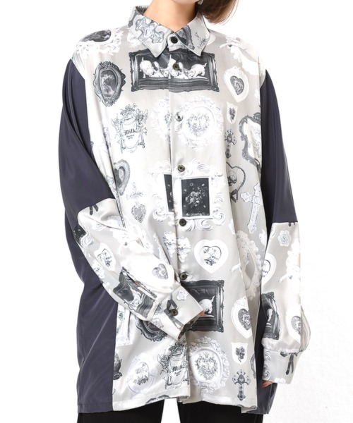 ショップ㊎ シャツ WALL DECO SHIRTS ZOZOTOWN PayPayモール店 - 通販 - PayPayモール ブラウス ラベンダー