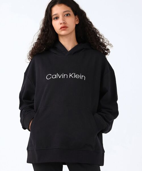 カルバンクライン ロゴテープテリー ジップアップフーディー Calvin Klein｜(W)【公式ショップ】 カルバンクライン ロゴテープ