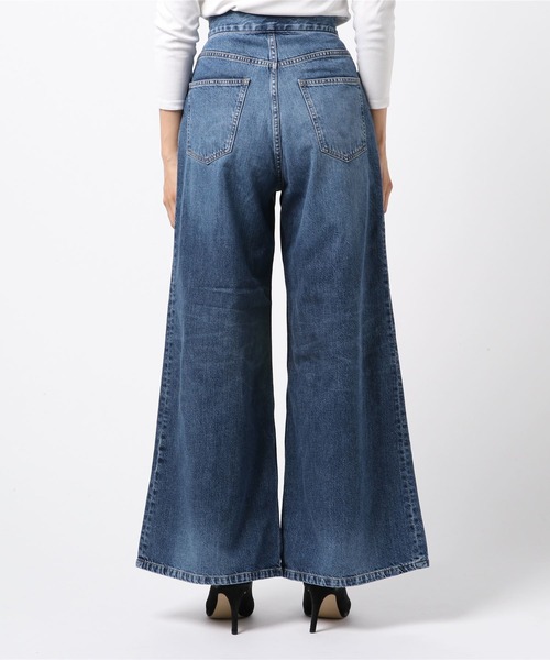 デニム・ジーパン LANVIN WIDE LEG JEANS Lanvin Future printed denim wide leg trousers | The Fashion