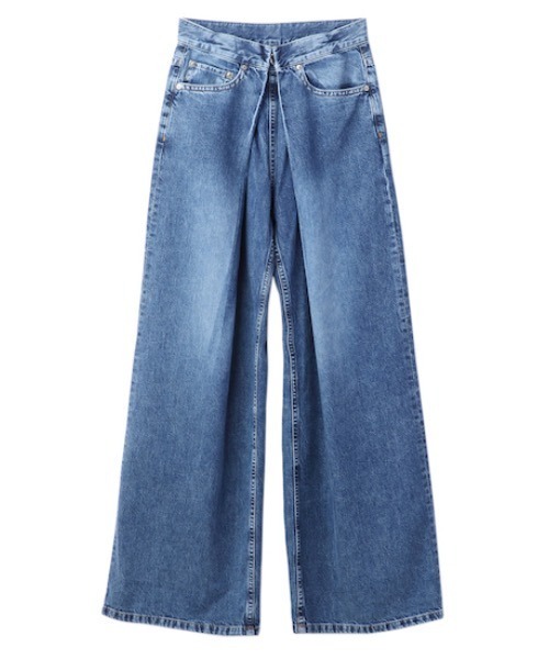 JOHN LAWRENCE SULLIVAN 定番 ワイド デニム パンツ WASHED DENIM WIDE PANTS | JOHN LAWRENCE SULLIVAN