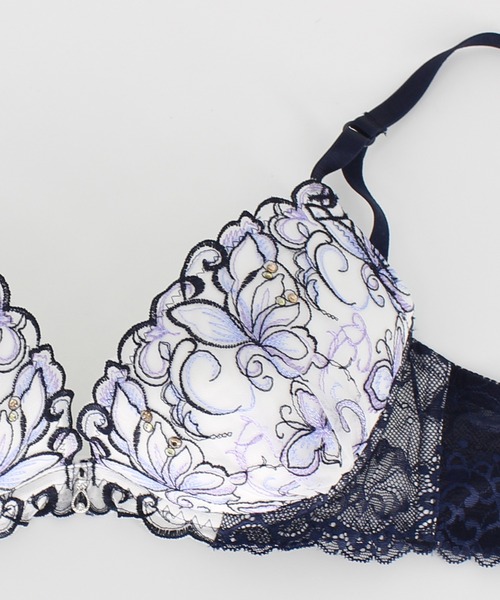 Absorle ブラジャー ショーツセット ジュエルバタフライ ブラ＆T