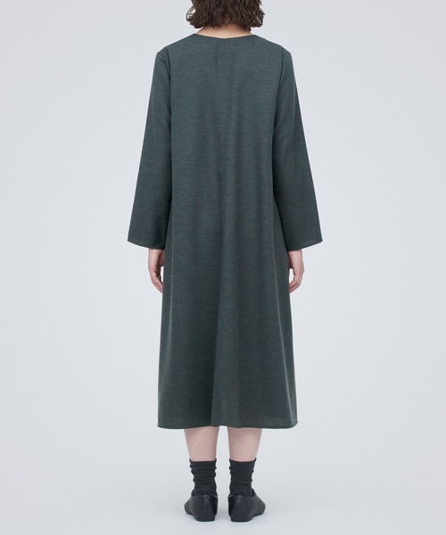 無印良品（MUJI） ワンピース 起毛キーネック長袖ワンピース