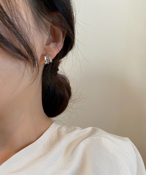 ピアス　No.3700 LA VORAGINE ピアス 金属アレルギー対応幾何学ピアス レディース