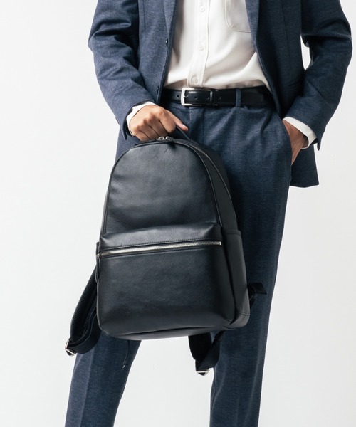 MURA（ムラ） デイバック リュック シュリンクレザー ダブルジッパー