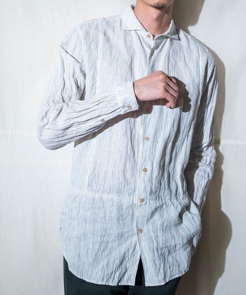 suzuki takayuki（スズキタカユキ） シャツ one-piece standing-collar