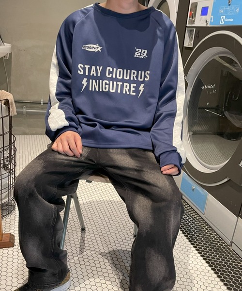 B.R.U トレーナー スウェット スポーティーユニフォームロゴスウェット