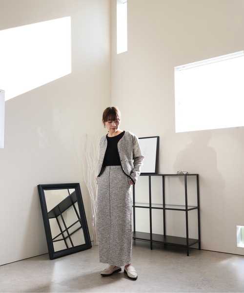 ULEULA（ウルア） ジャケット ノーカラージャケット ツイードノー