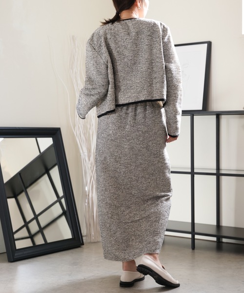 ULEULA（ウルア） ジャケット ノーカラージャケット ツイードノー