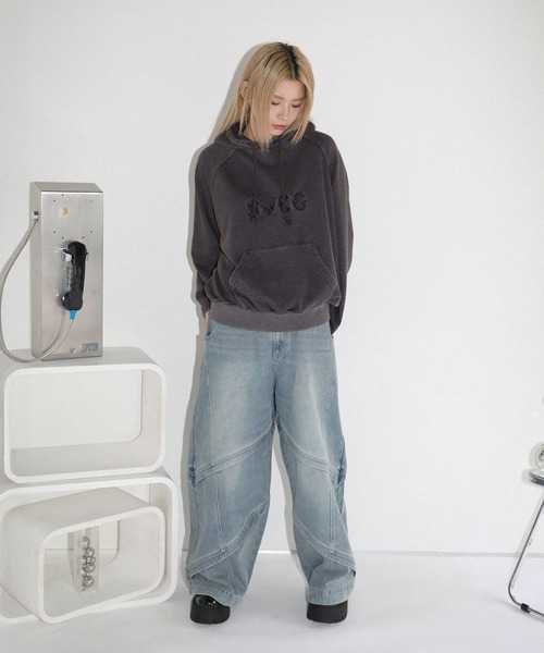 SAVEDGE パーカー LOOSE METAL LOGO RAGLAN PARKER/ルーズメタルロゴ