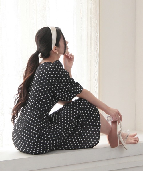 りいあ♡トゥービーシック♡シャンブレーデニムフリルスリーブ ワンピース44 2023.9.13（wed）21:00〜在庫販売】 3way sleeve flower O