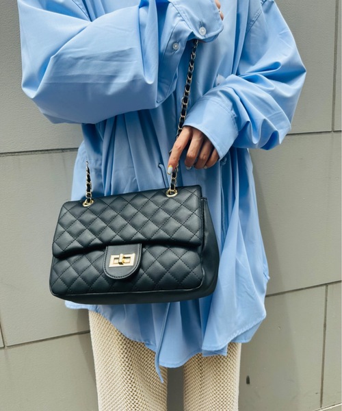 MUSEWHERE Serena ショルダーバッグ (3 COLOR) SHIPS｜SHIPS any: バイカラー2WAY スクエア ショルダー バッグ
