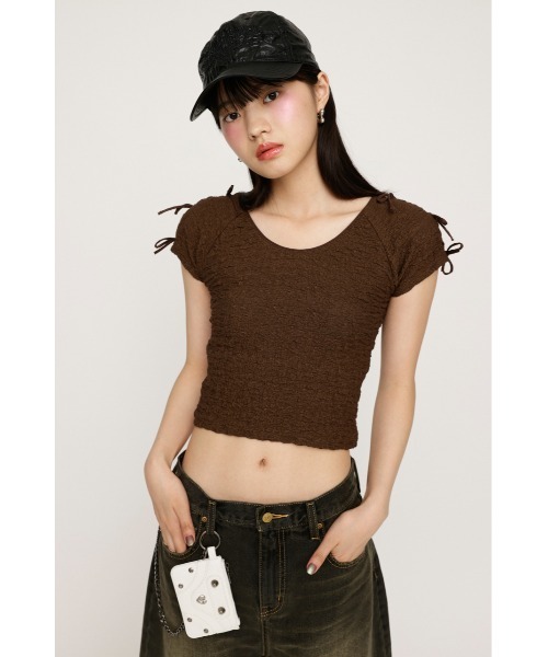 トップス SLY JQ LOGO MOTIF TOPS SLY | 【LIMITED ITEM】JQ LOGO MINKY LOOSE KNIT トップス