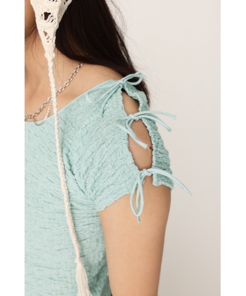 sly 2WAY RIBBON FRILL トップス 完売商品 レディース