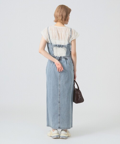 Ray BEAMS デニム ジップ キャミ ワンピース Ray BEAMS（レイ ビームス）【8/7再値下げ】デニム ジップ