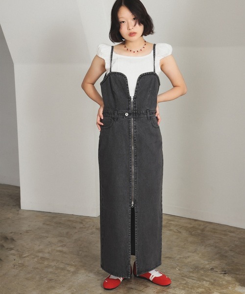 Ray Beams デニムジップワンピース Ray BEAMS ワンピース デニム ジップ キャミ : ZOZOTOWN Yahoo
